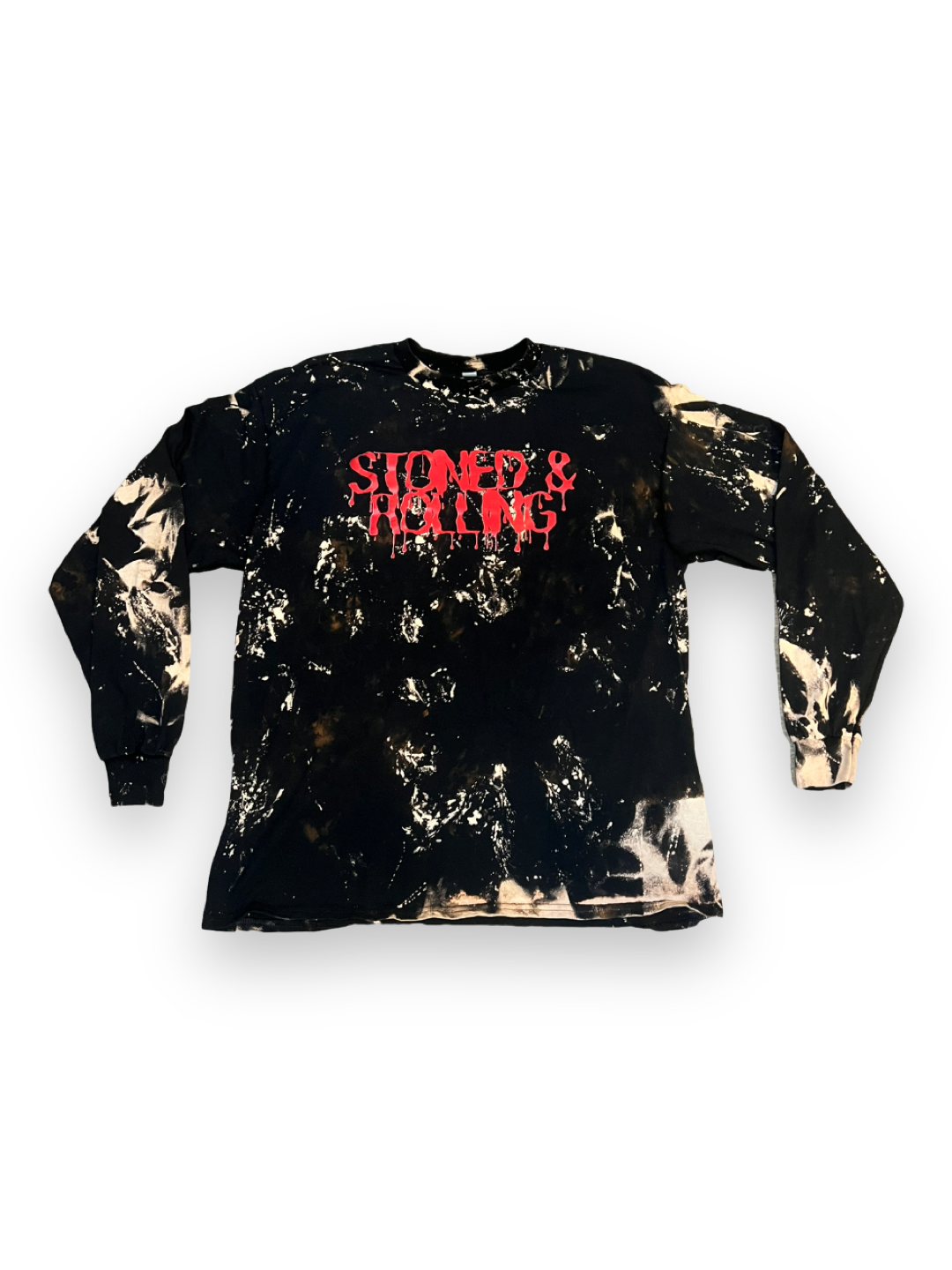 Acid washed Stoned & Rolling long sleeve t shirt (XL)