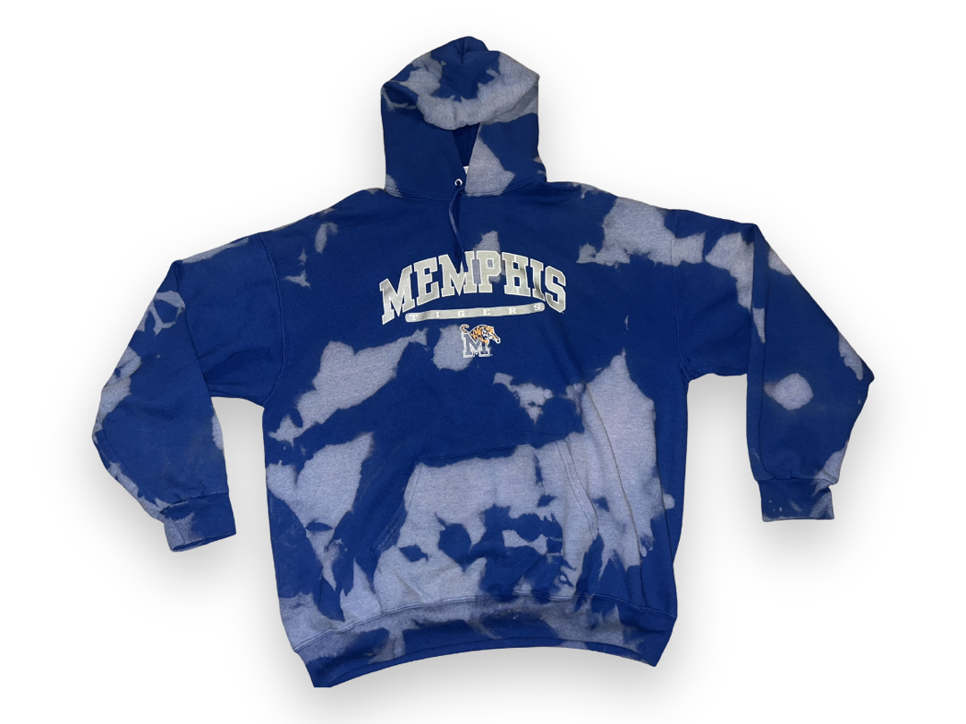 Acid washed University of Memphis Tigers hoodie (XXL)